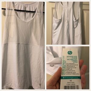 Heladagen medium white workout tank